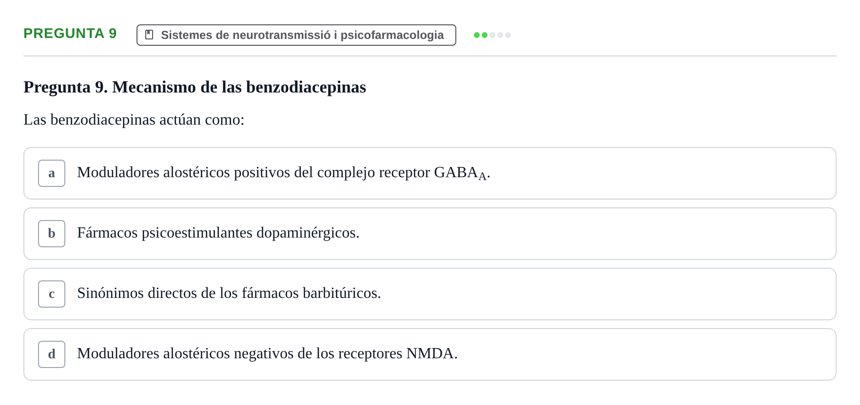 Enunciado: Pregunta 9