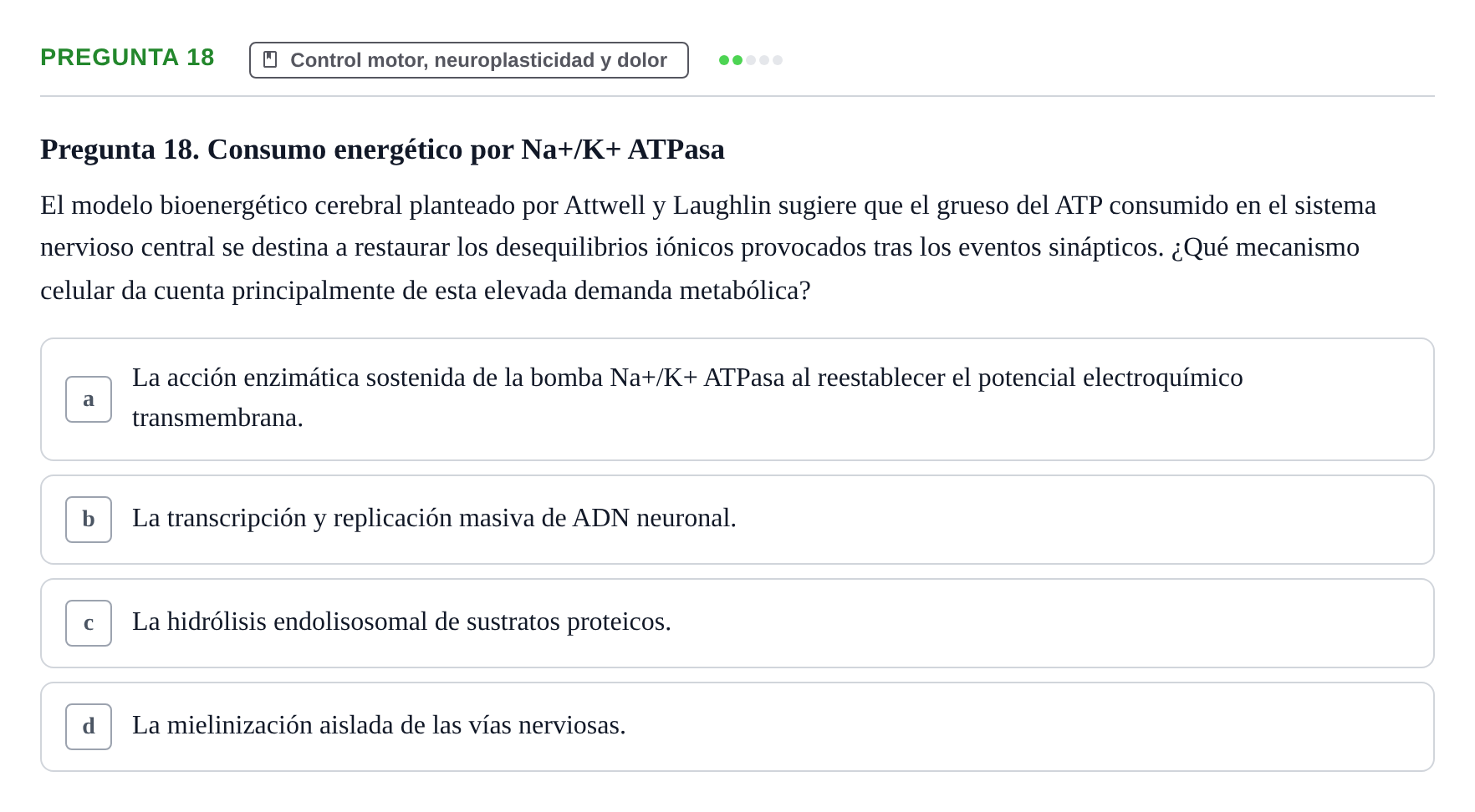 Enunciado: Pregunta 18 · Anatomía Humana UB 2024