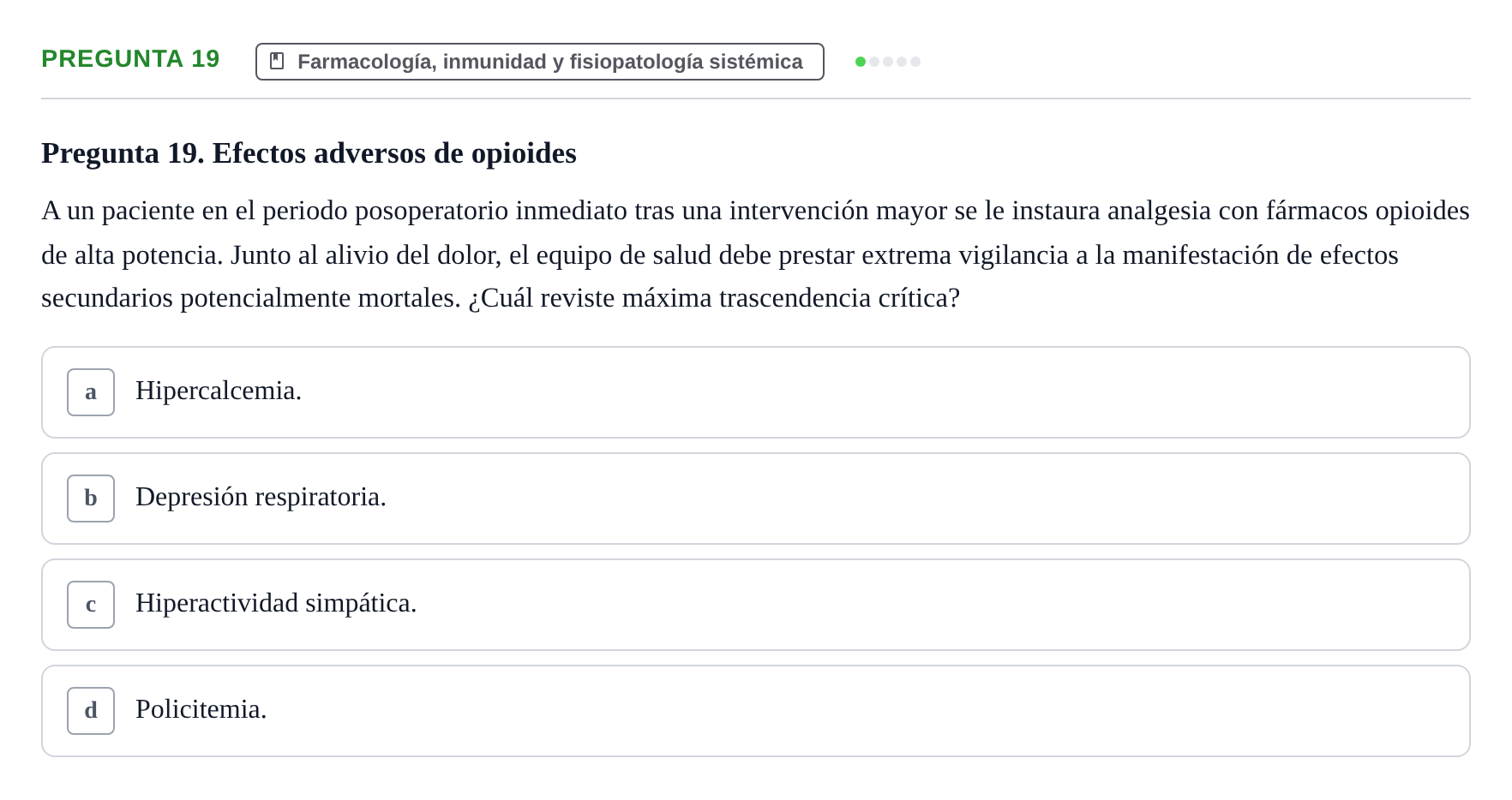Enunciado: Pregunta 19 · Anatomía Humana UB 2024