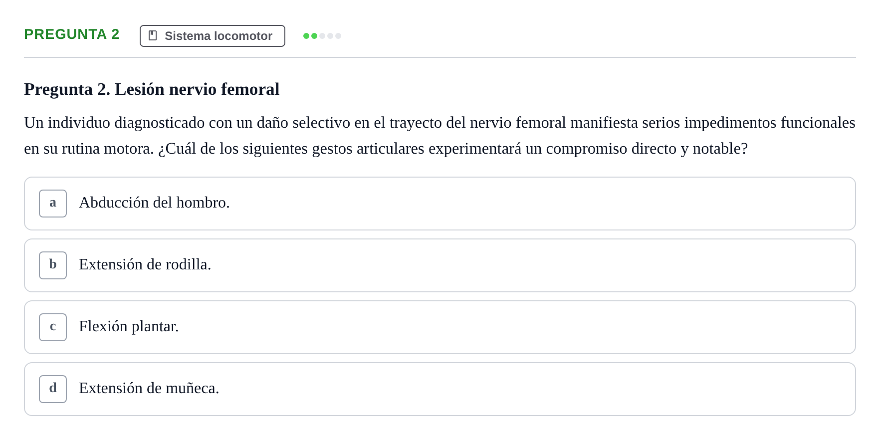 Enunciado: Pregunta 2 · Anatomía Humana UB 2024