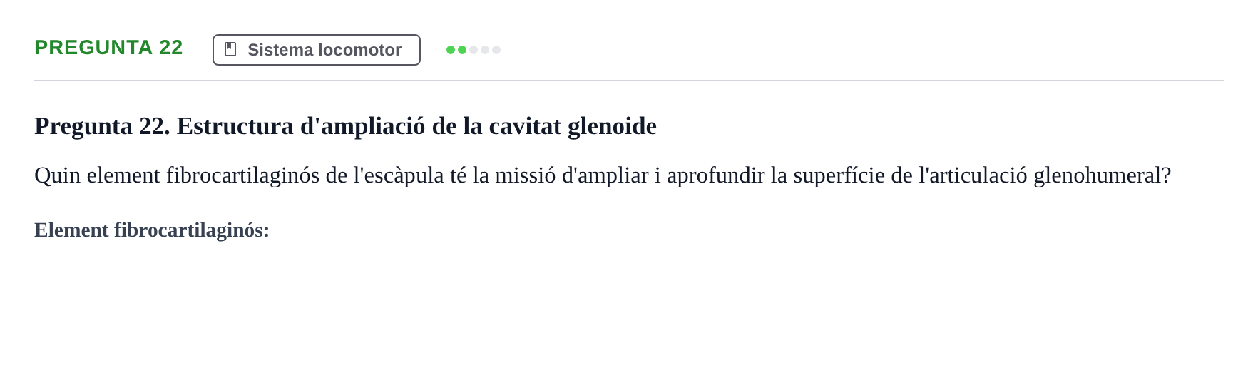 Enunciado: Pregunta 22 · Anatomía Humana UB Examen 1. Anatomia Humana