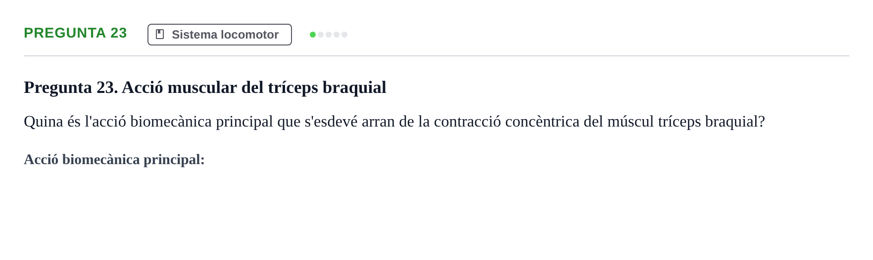 Enunciado: Pregunta 23 · Anatomía Humana UB Examen 1. Anatomia Humana