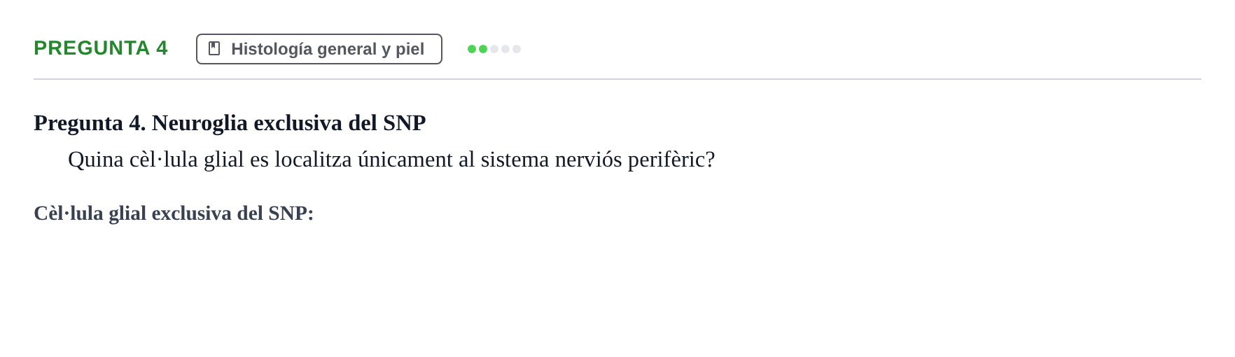 Enunciado: Pregunta 4 · Anatomía Humana UB Examen 1. Anatomia Humana