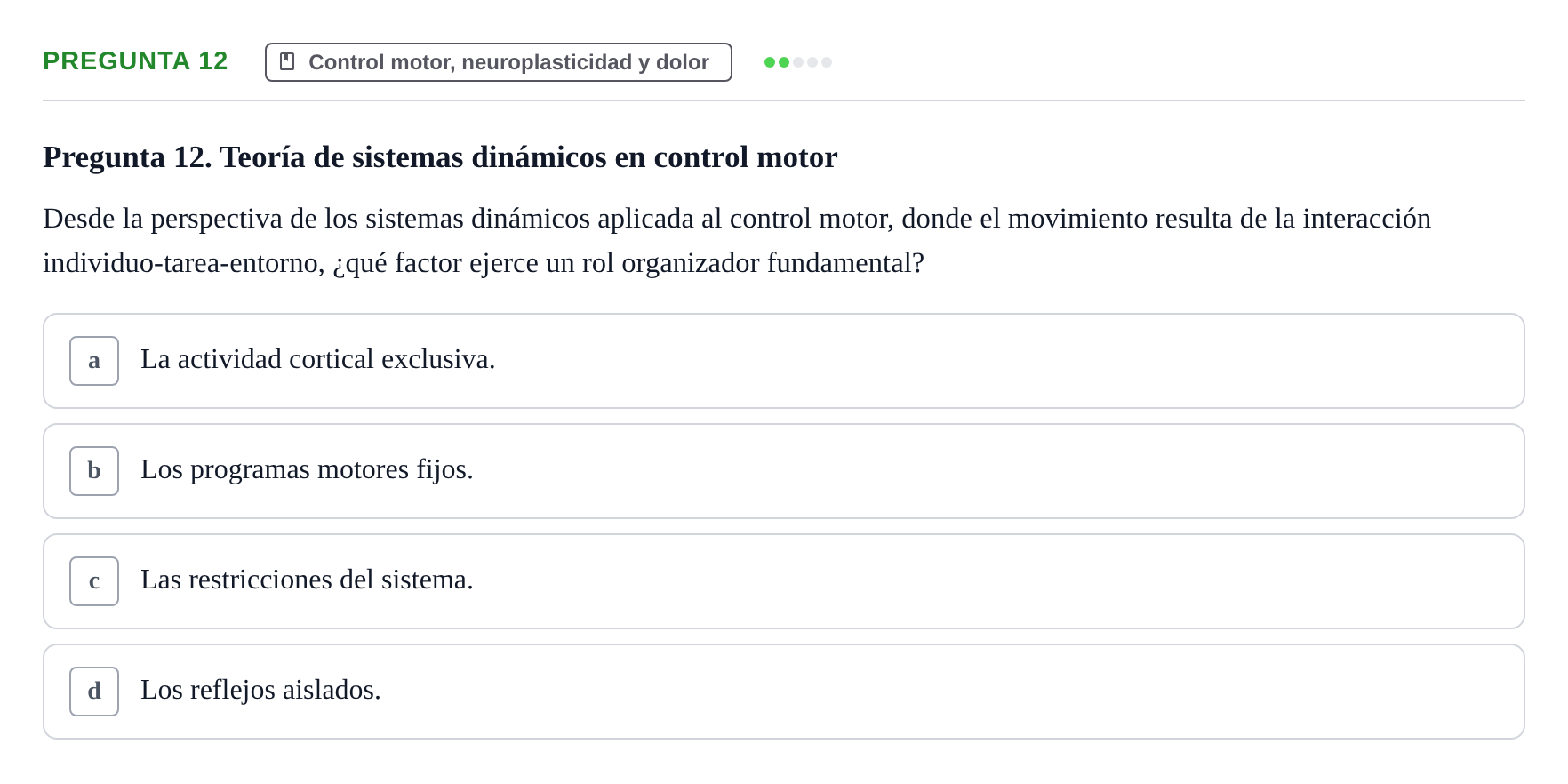 Enunciado: Pregunta 12 · Anatomía Humana UB 2024
