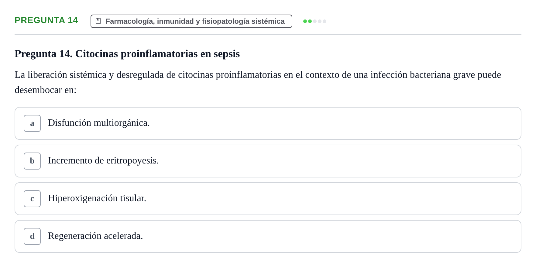 Enunciado: Pregunta 14 · Anatomía Humana UB 2024