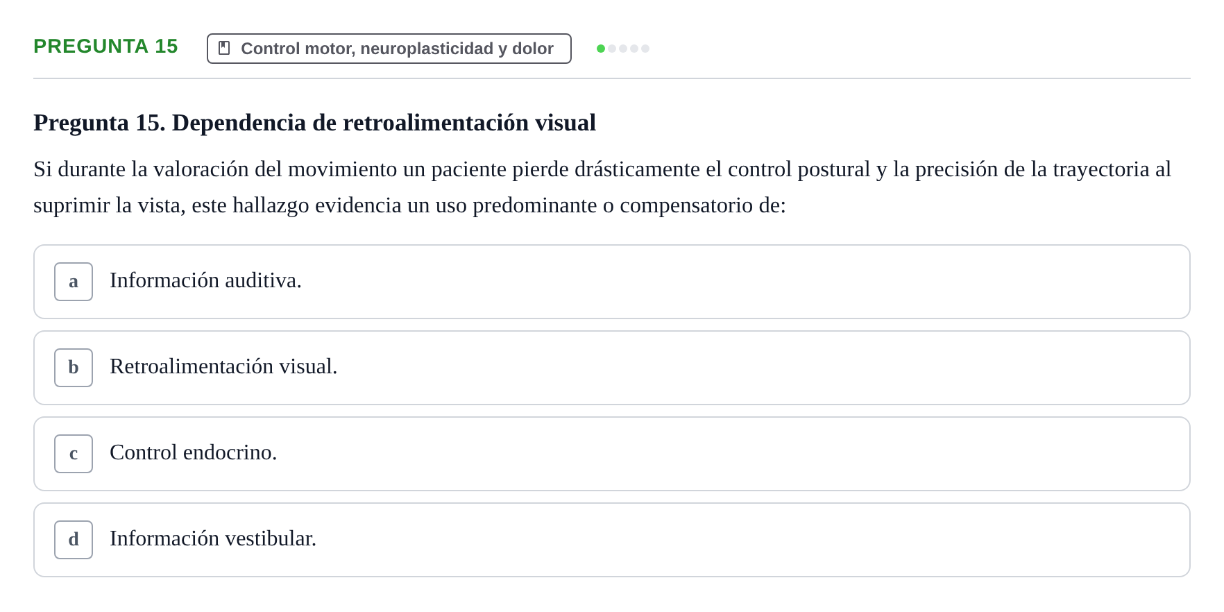 Enunciado: Pregunta 15 · Anatomía Humana UB 2024