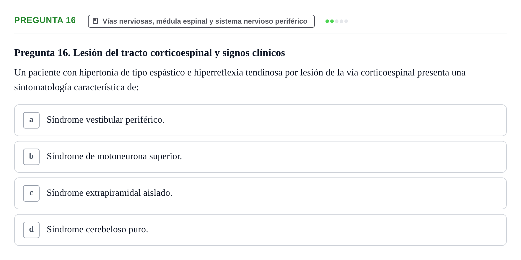 Enunciado: Pregunta 16 · Anatomía Humana UB 2024