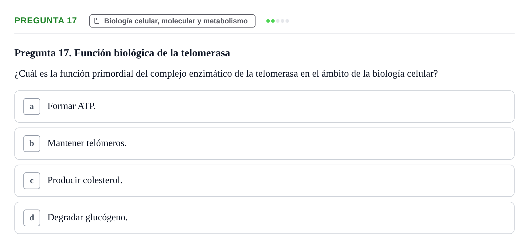 Enunciado: Pregunta 17 · Anatomía Humana UB 2024
