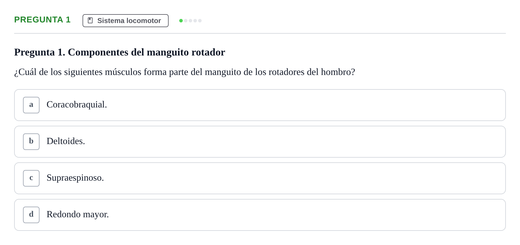 Enunciado: Pregunta 1 · Anatomía Humana UB 2024
