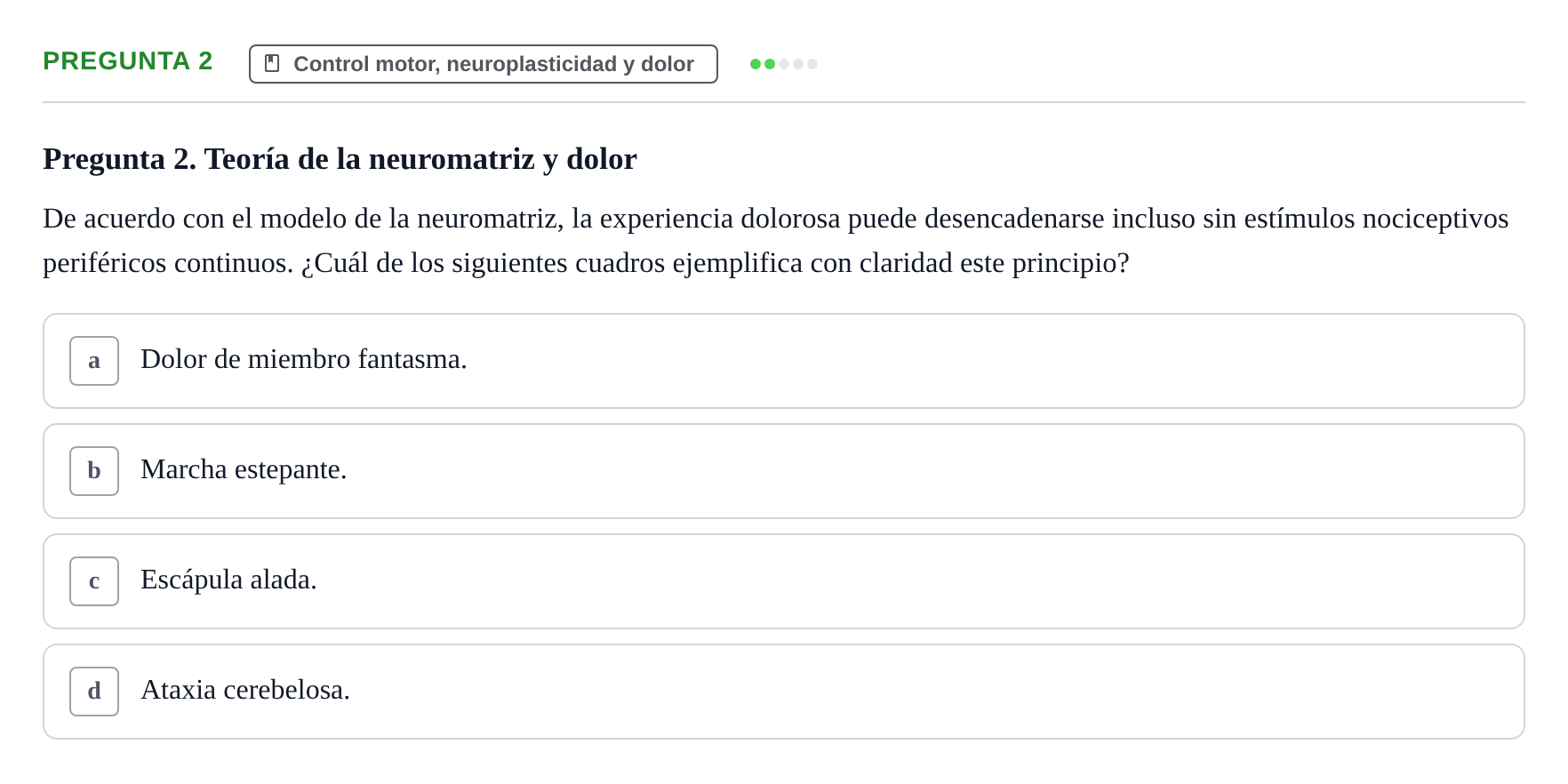 Enunciado: Pregunta 2 · Anatomía Humana UB 2024