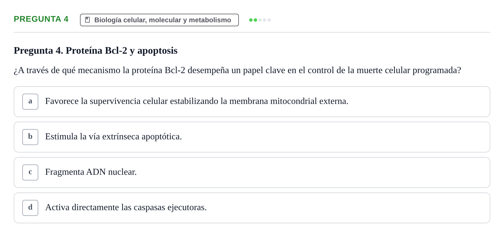 Enunciado: Pregunta 4 · Anatomía Humana UB 2024