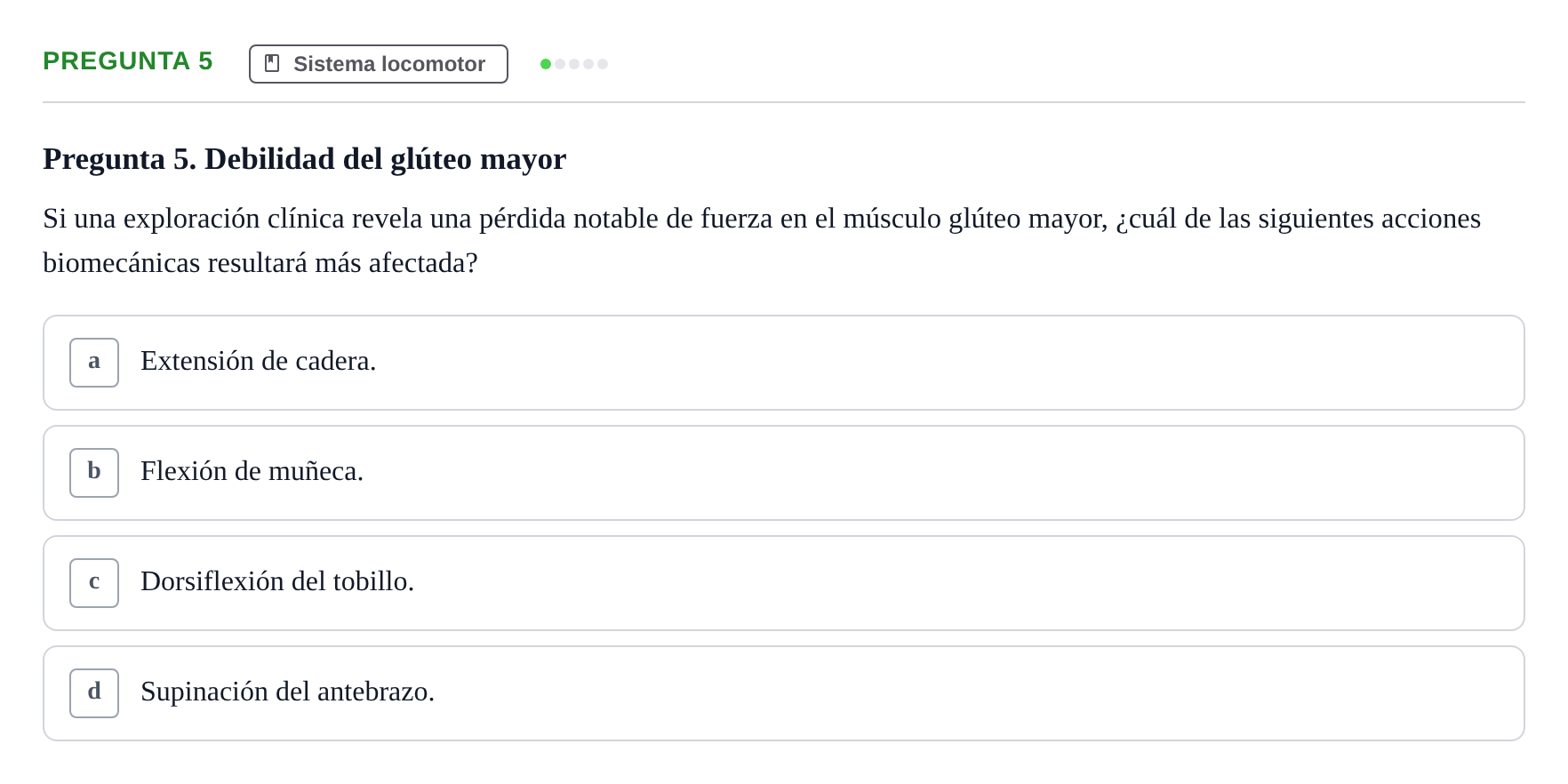 Enunciado: Pregunta 5 · Anatomía Humana UB 2024