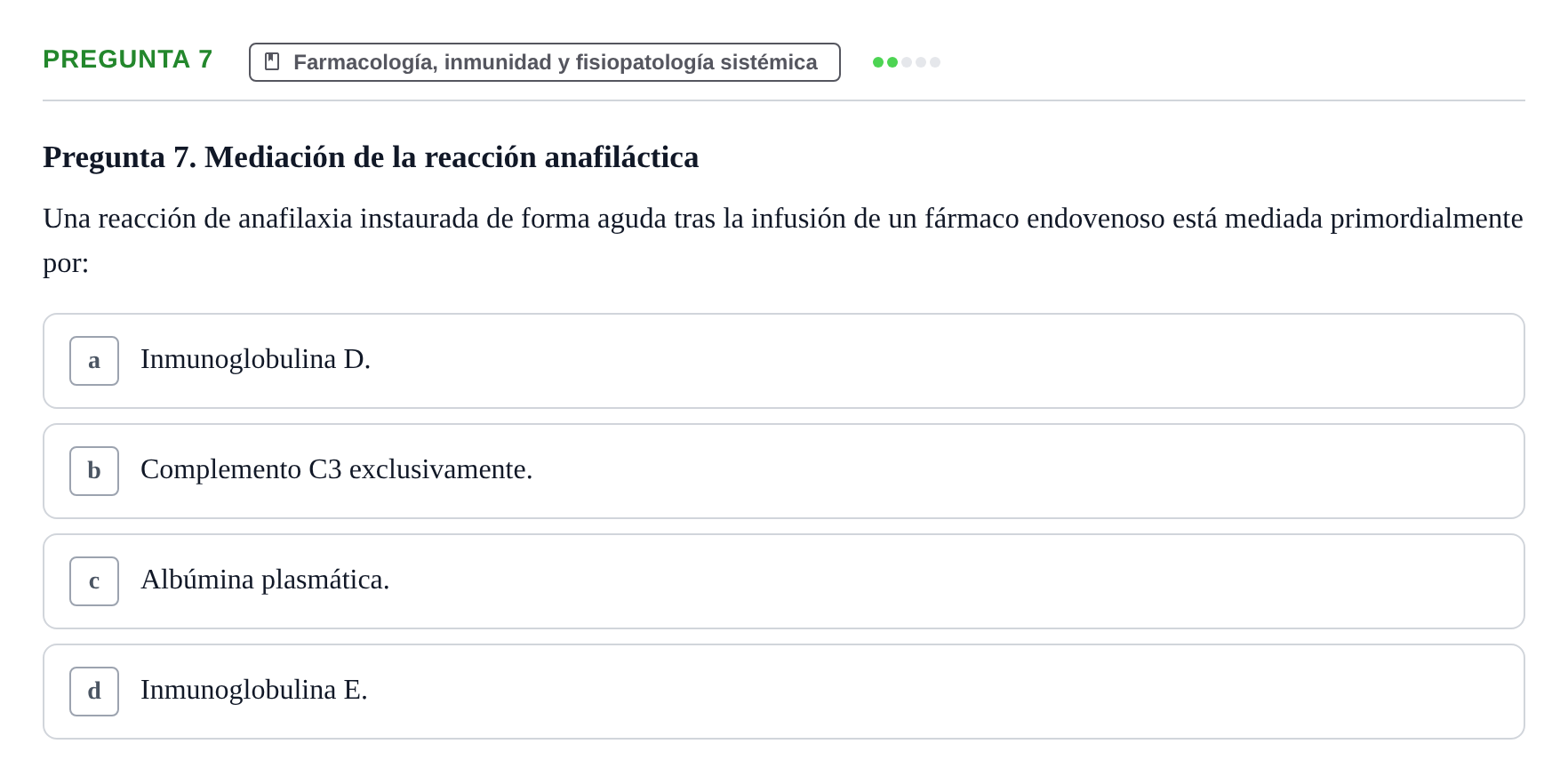 Enunciado: Pregunta 7 · Anatomía Humana UB 2024