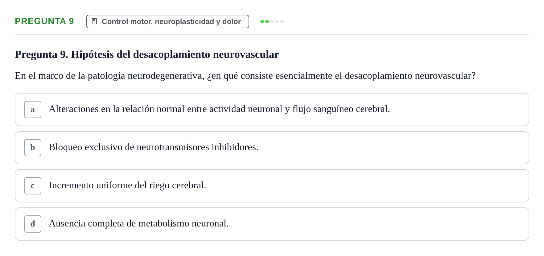 Enunciado: Pregunta 9 · Anatomía Humana UB 2024