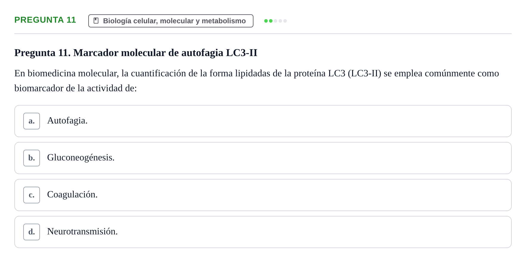 Enunciado: Pregunta 11 · Anatomía Humana UB Juny 2025