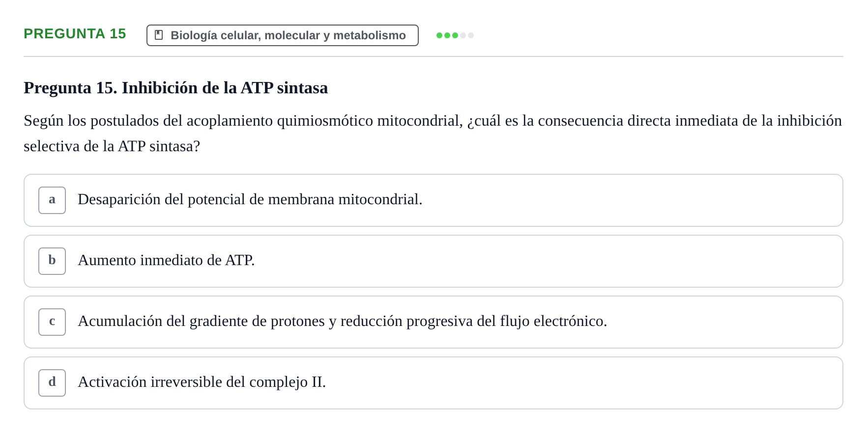 Enunciado: Pregunta 15 · Anatomía Humana UB Juny 2025