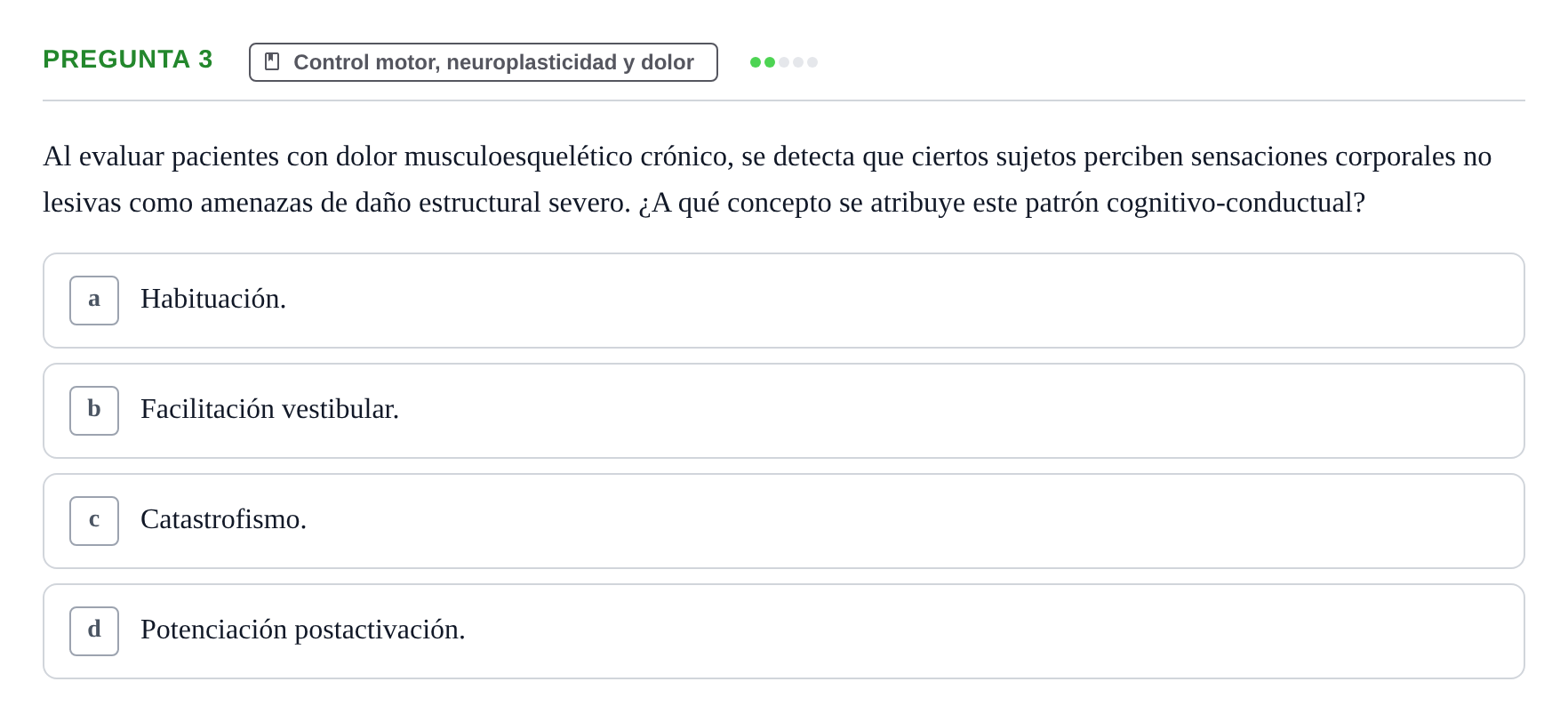 Enunciado: Pregunta 3 · Anatomía Humana UB Juny 2025