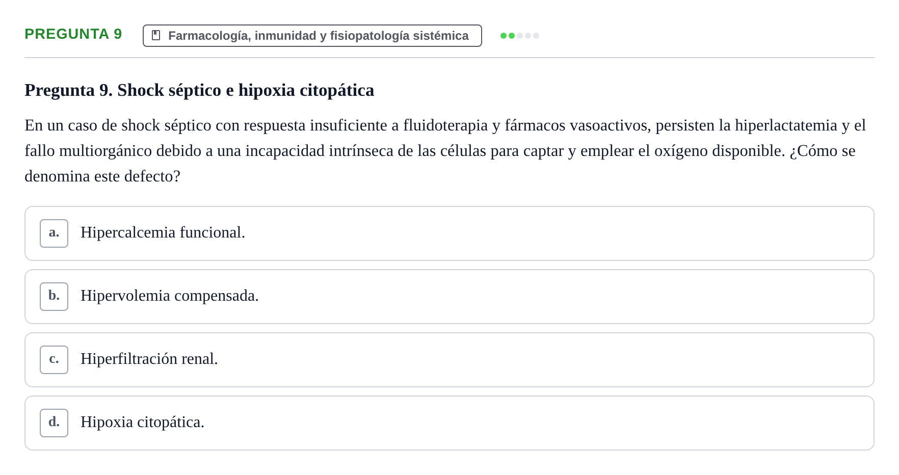 Enunciado: Pregunta 9 · Anatomía Humana UB Juny 2025