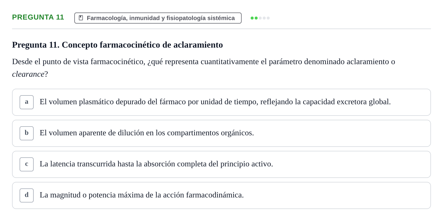 Enunciado: Pregunta 11 · Anatomía Humana UB Juny 2024