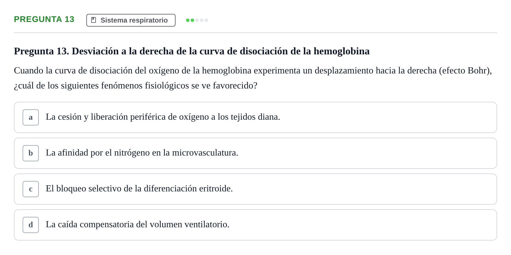Enunciado: Pregunta 13 · Anatomía Humana UB Juny 2024
