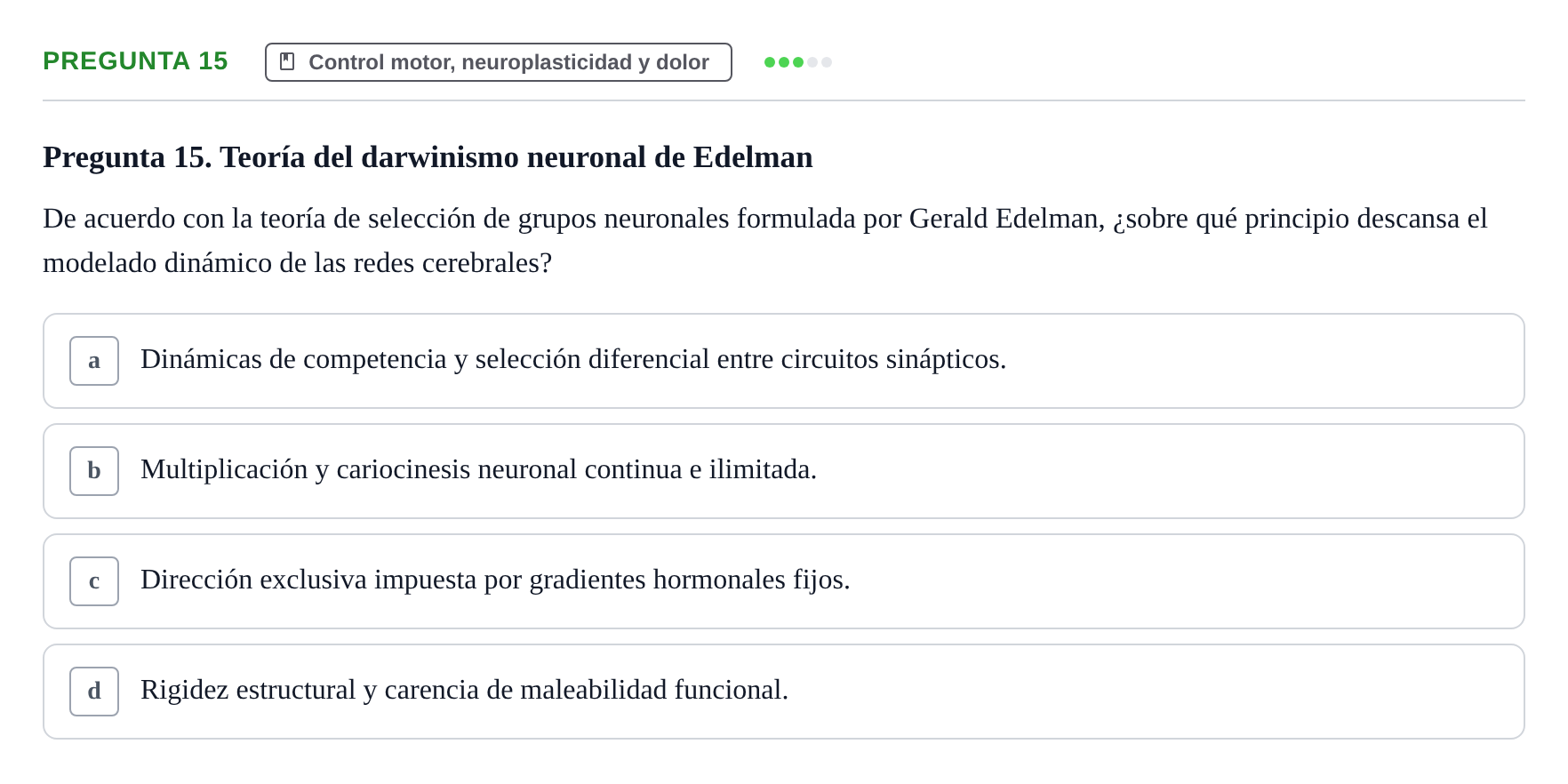 Enunciado: Pregunta 15 · Anatomía Humana UB Juny 2024