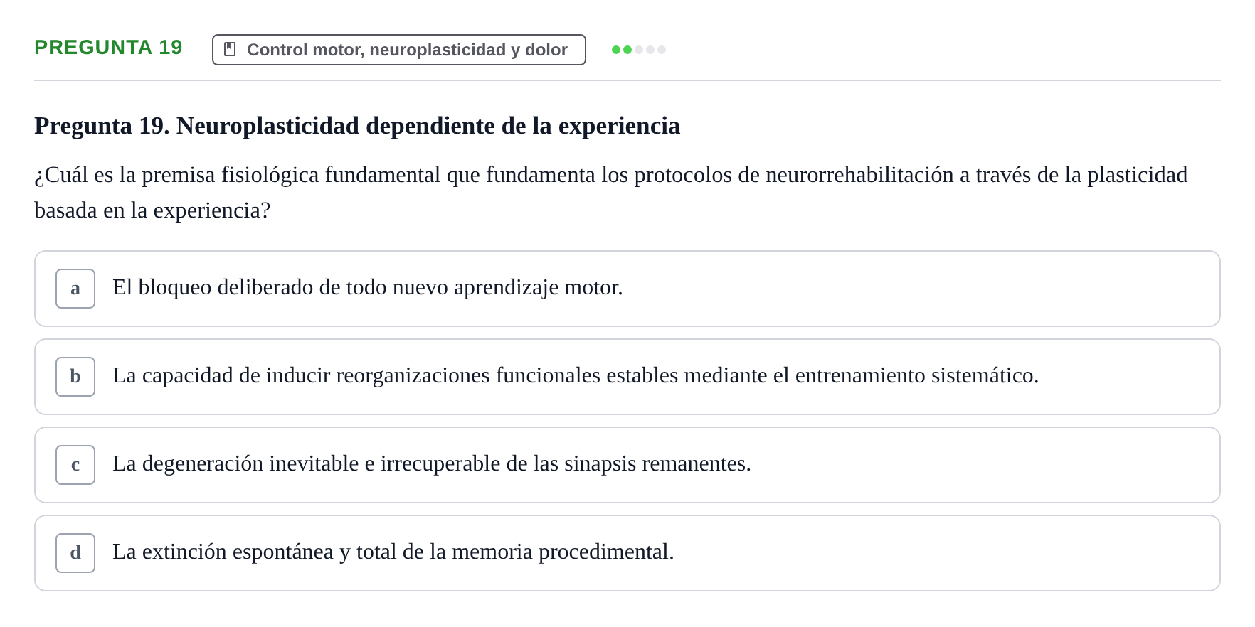 Enunciado: Pregunta 19 · Anatomía Humana UB Juny 2024