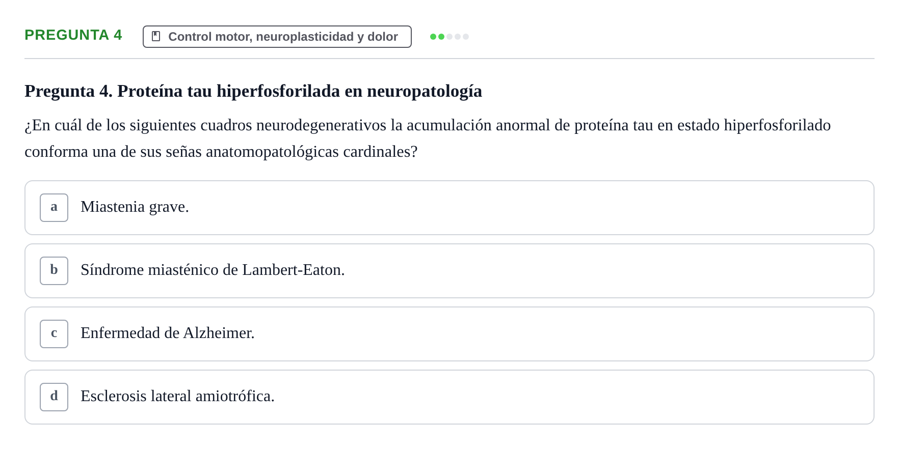 Enunciado: Pregunta 4 · Anatomía Humana UB Juny 2024