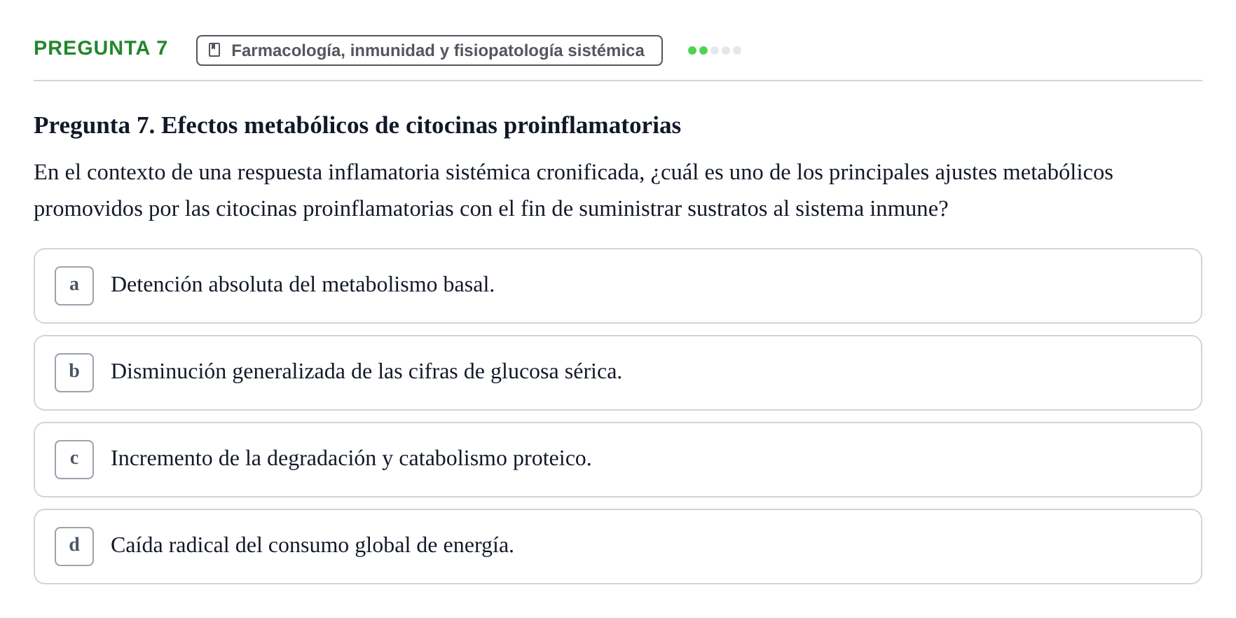 Enunciado: Pregunta 7 · Anatomía Humana UB Juny 2024
