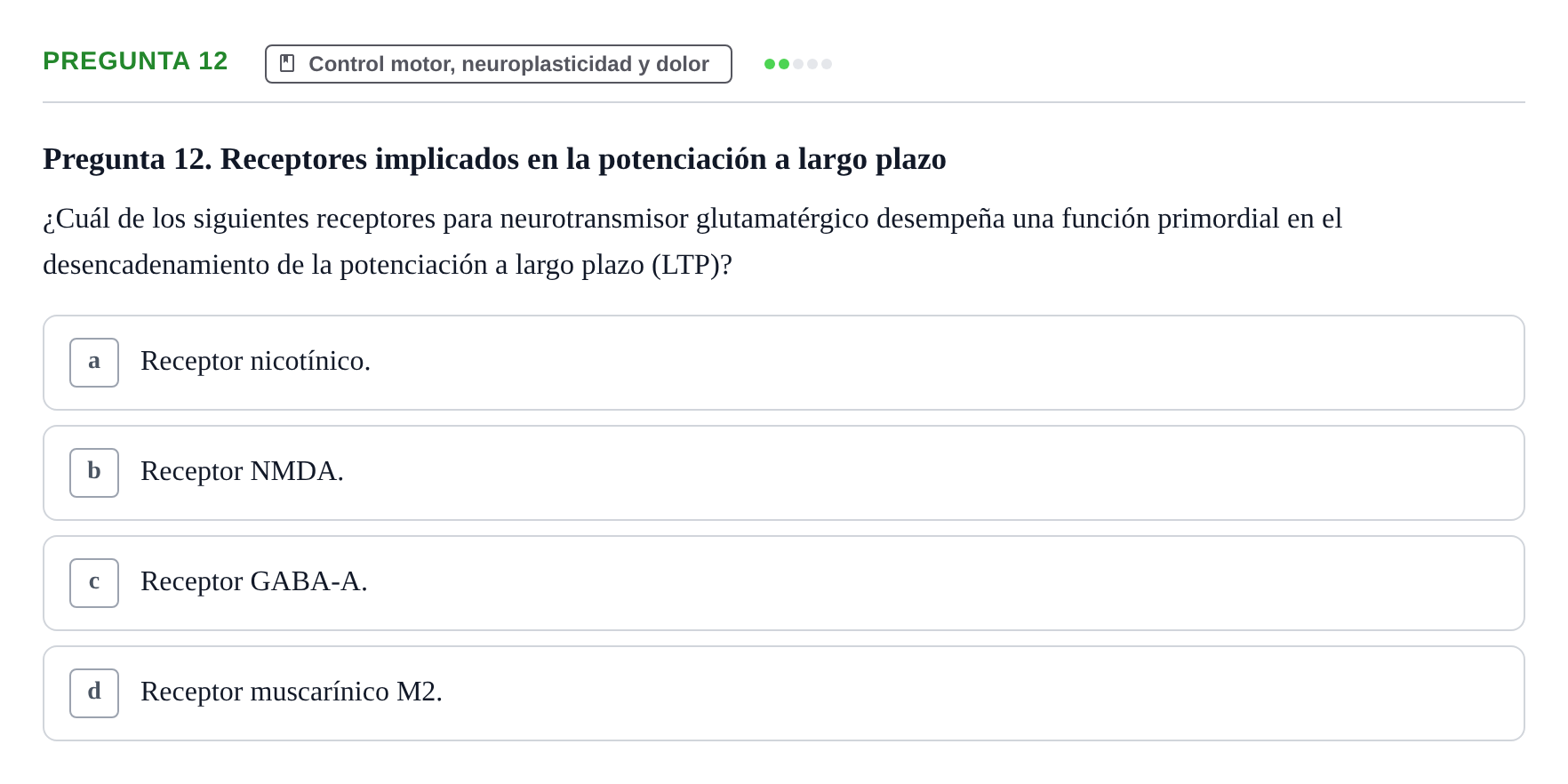 Enunciado: Pregunta 12 · Anatomía Humana UB Juny 2020