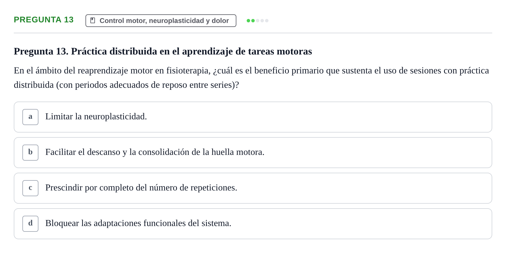 Enunciado: Pregunta 13 · Anatomía Humana UB Juny 2020