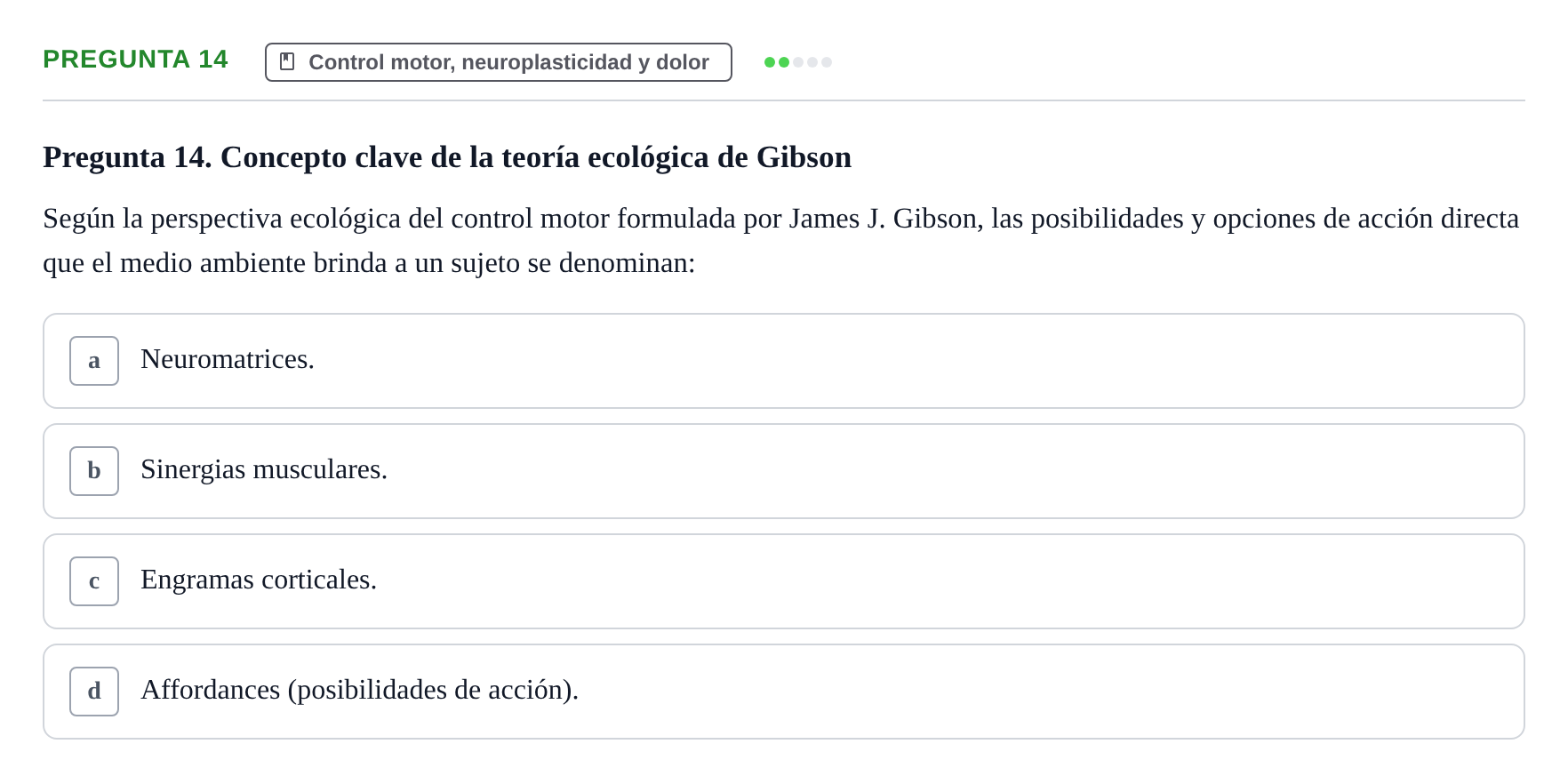 Enunciado: Pregunta 14 · Anatomía Humana UB Juny 2020