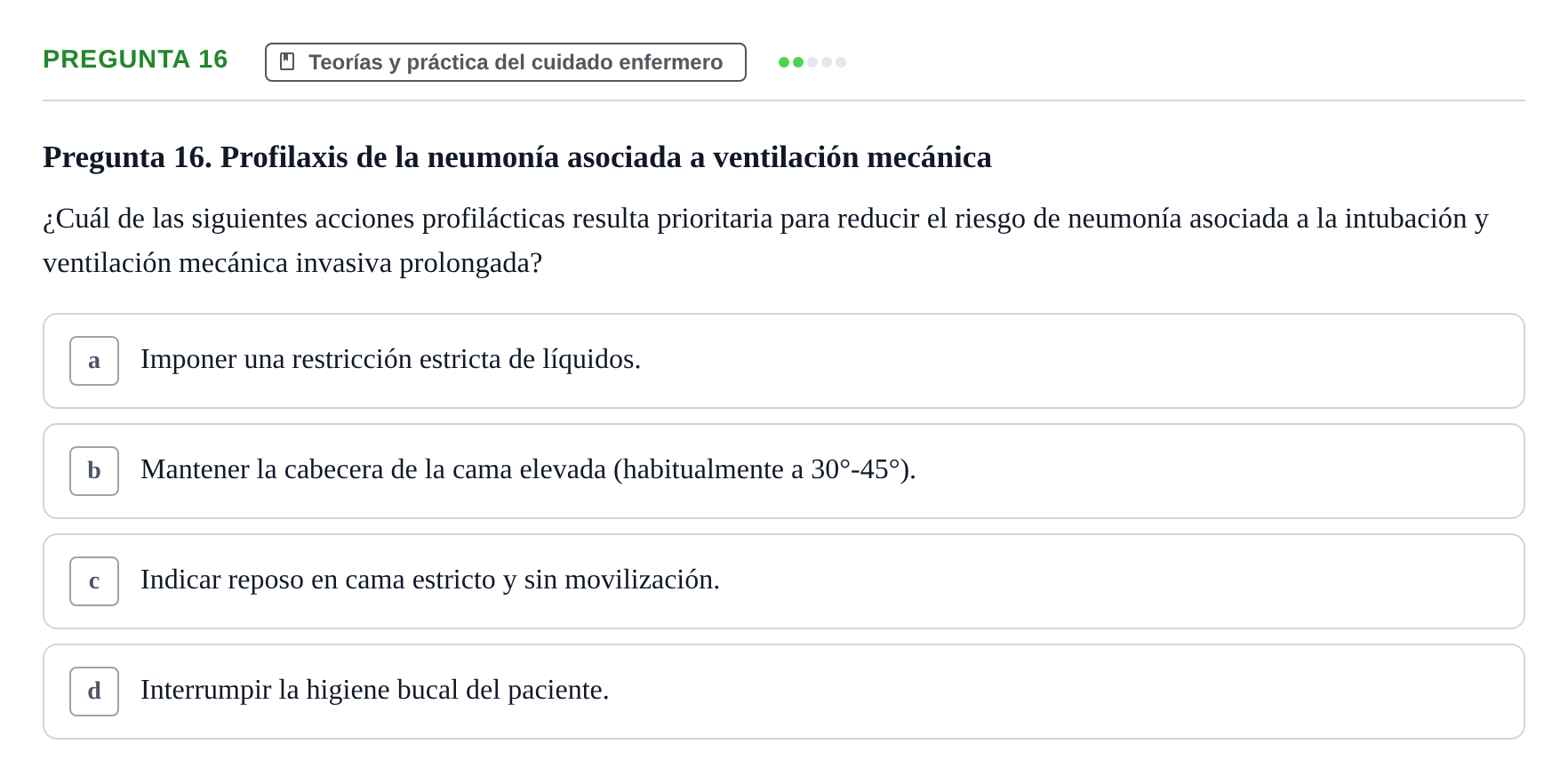 Enunciado: Pregunta 16 · Anatomía Humana UB Juny 2020