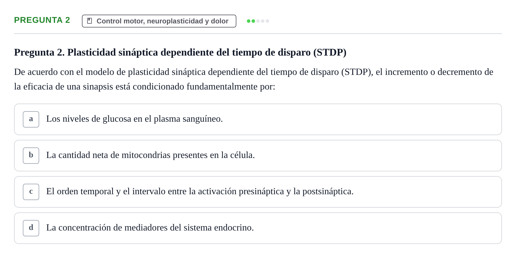 Enunciado: Pregunta 2 · Anatomía Humana UB Juny 2020