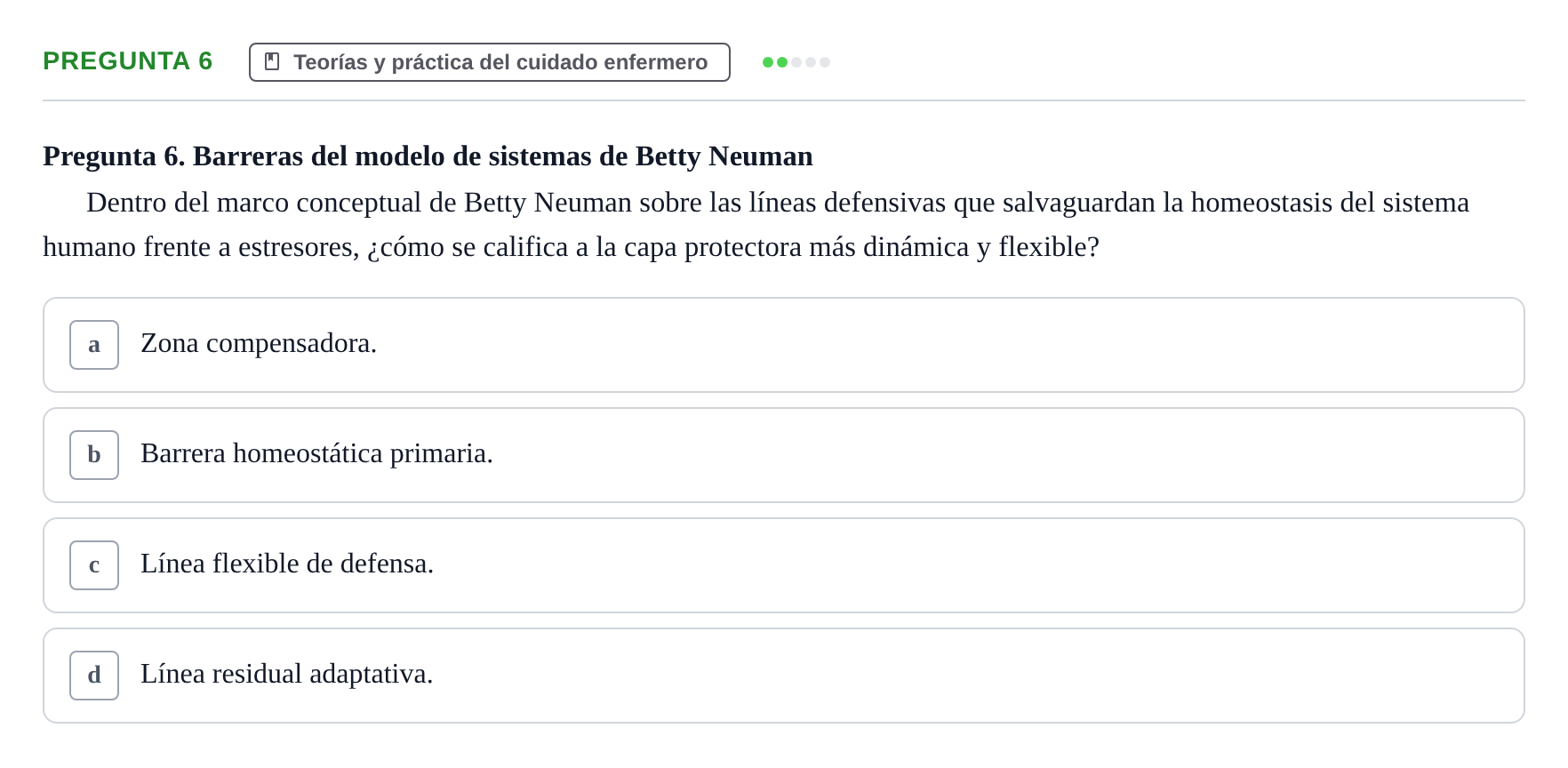 Enunciado: Pregunta 6 · Anatomía Humana UB Juny 2020