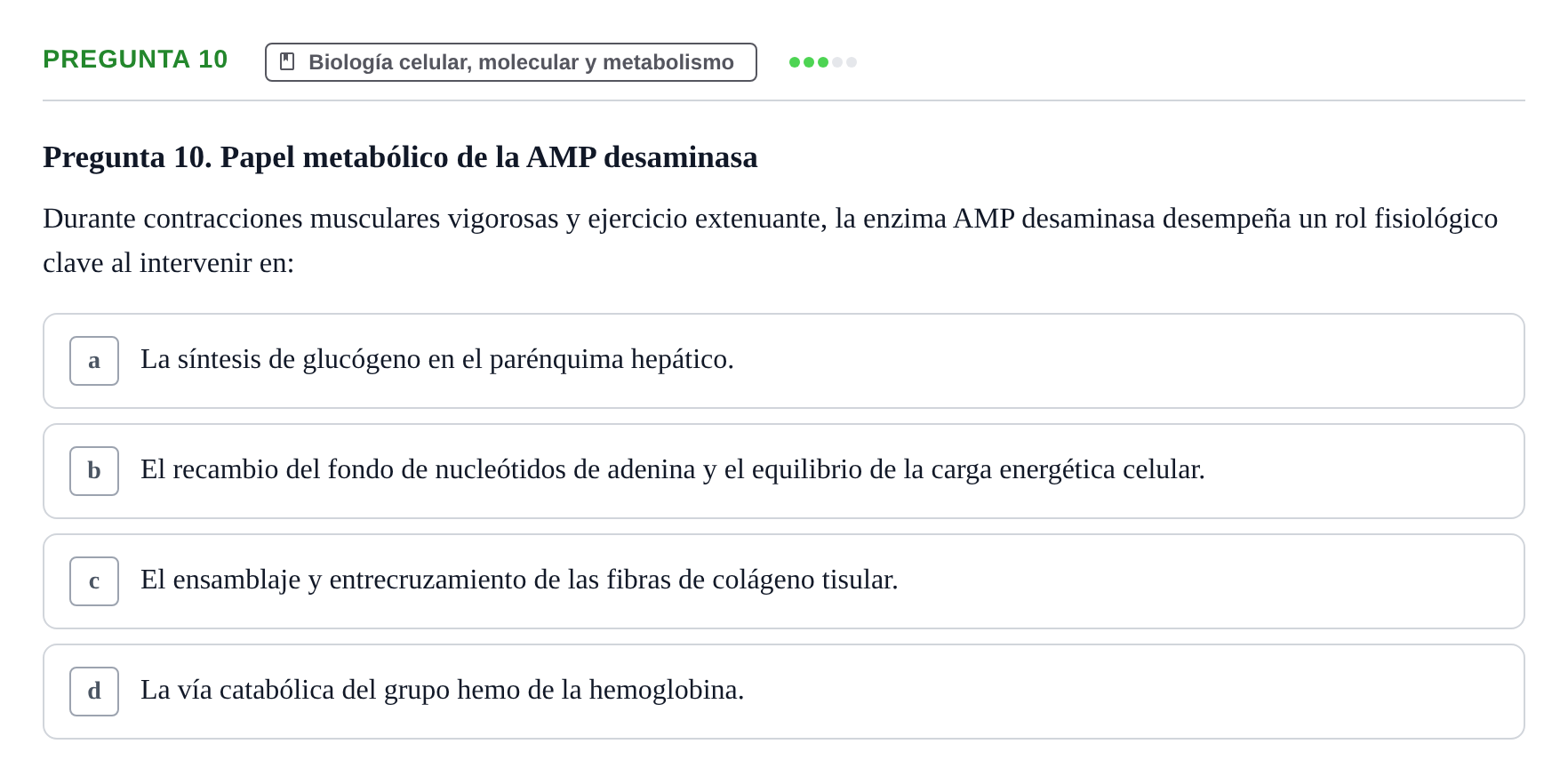 Enunciado: Pregunta 10 · Anatomía Humana UB Juny 2020