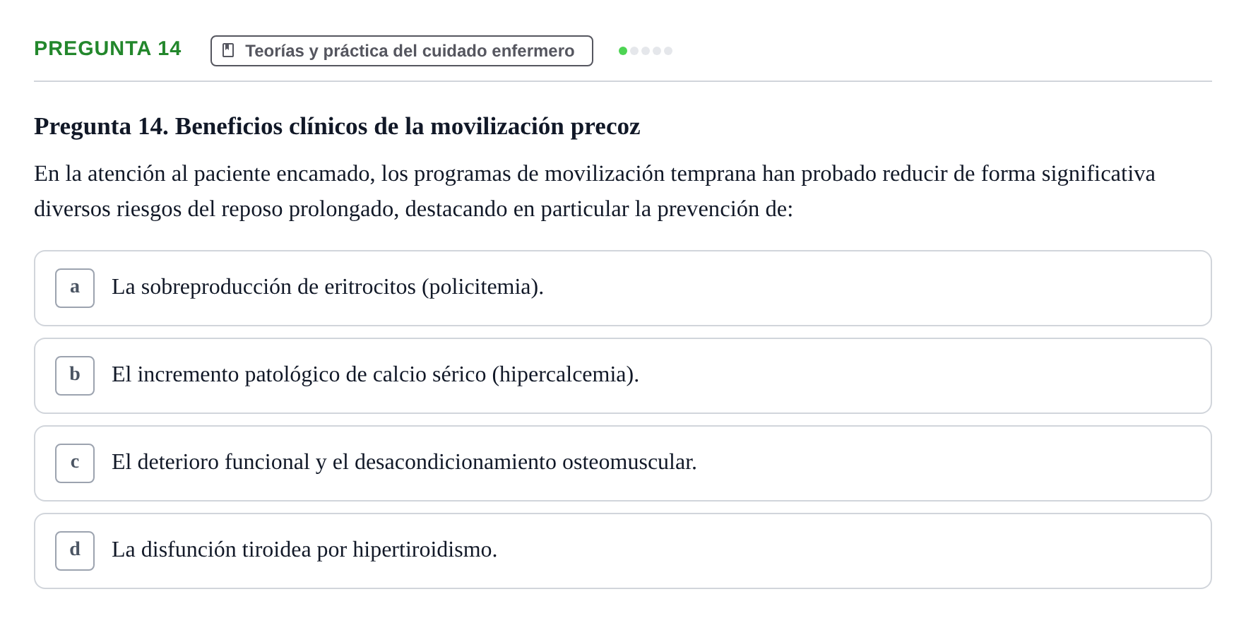 Enunciado: Pregunta 14 · Anatomía Humana UB Juny 2020