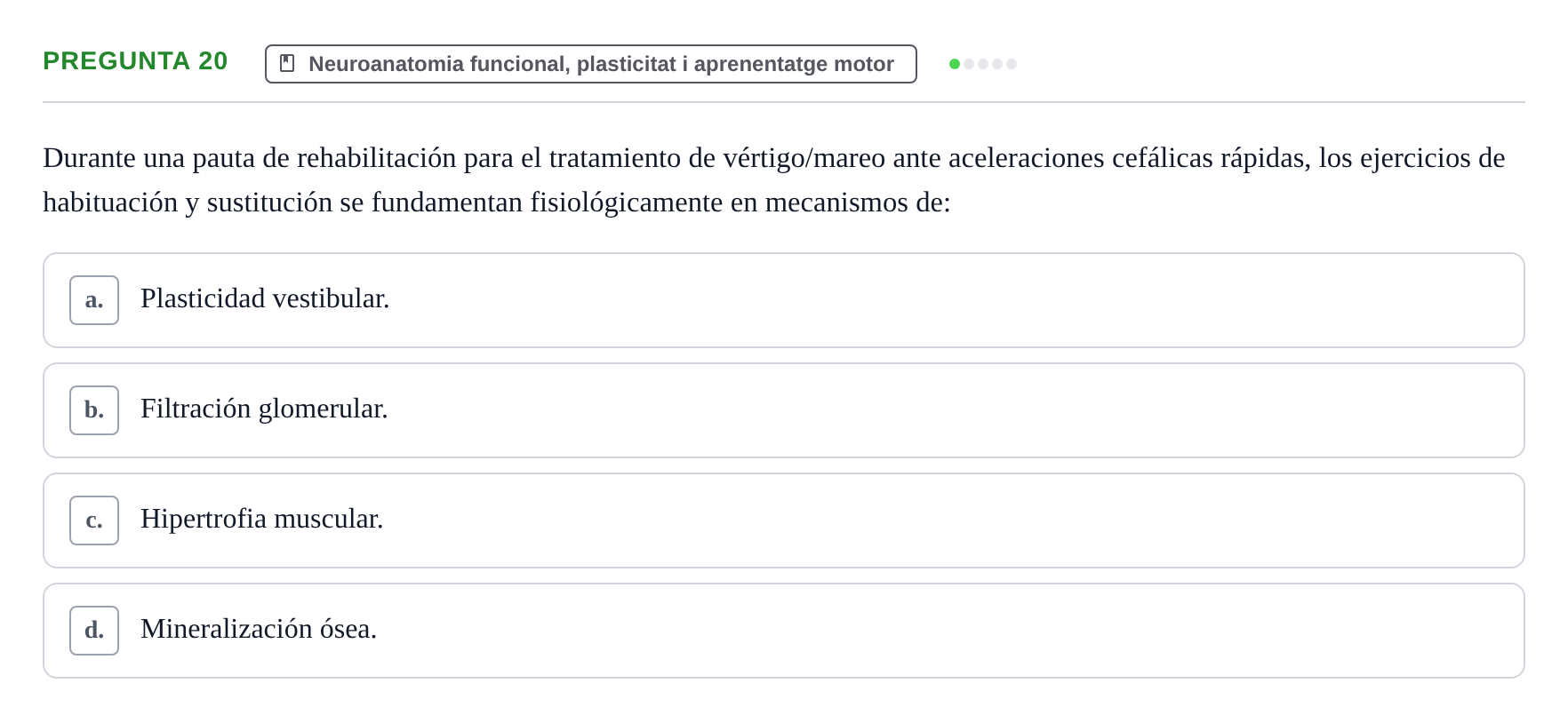 Enunciado: Pregunta 20 · bioquímica i nutrició UB Juny 2023