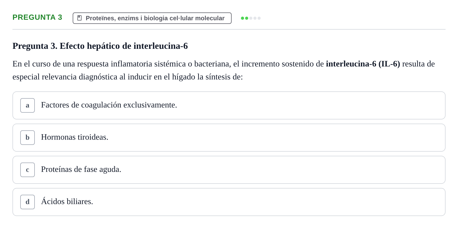 Enunciado: Pregunta 3 · bioquímica i nutrició UB Juny 2023