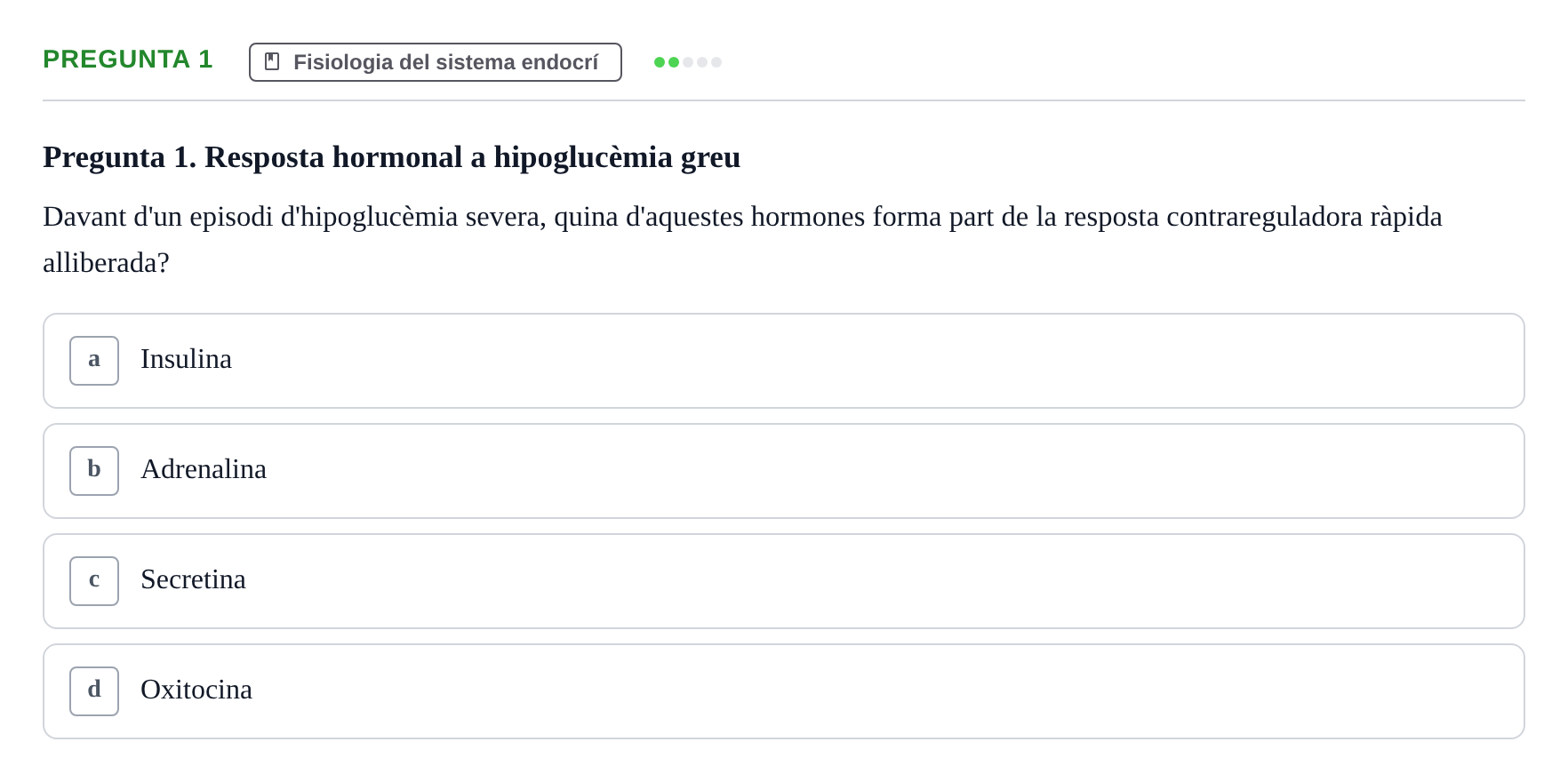 Enunciado: Pregunta 1 · Fisiología UB Examen 3 de Fisiologia