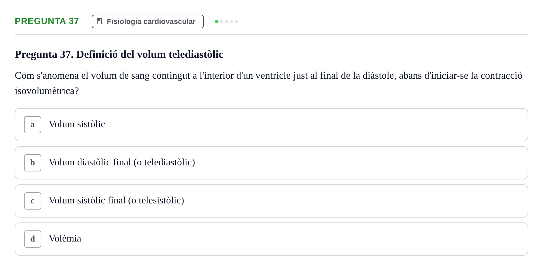 Enunciado: Pregunta 37 · Fisiología UB Examen 3 de Fisiologia