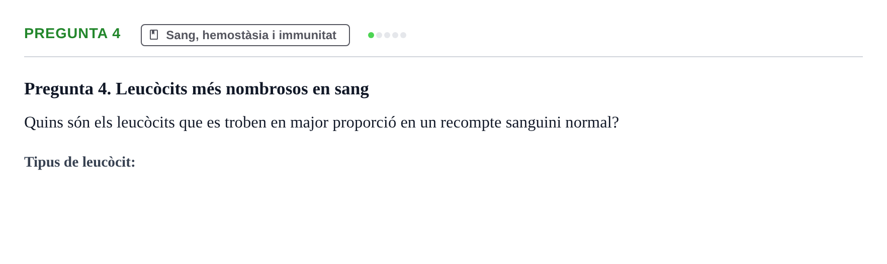 Enunciado: Pregunta 4 · Fisiología UB Examen 3 de Fisiologia