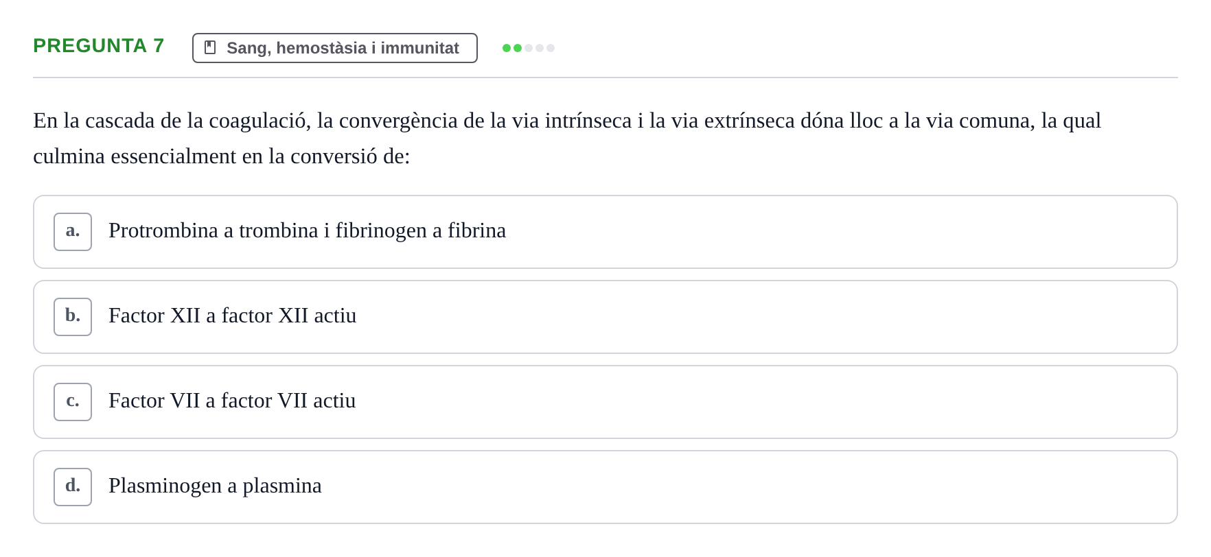 Enunciado: Pregunta 7 · Fisiología UB Examen 3 de Fisiologia