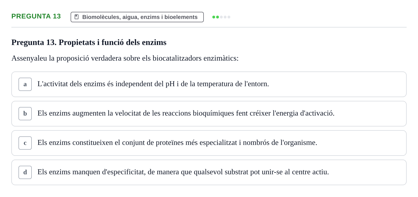 Enunciado: Pregunta 13