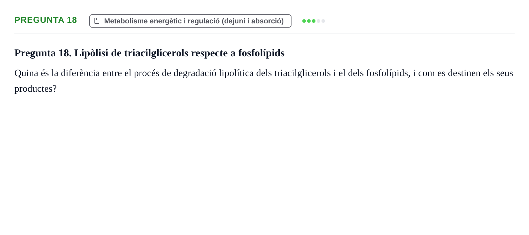 Enunciado: Pregunta 18