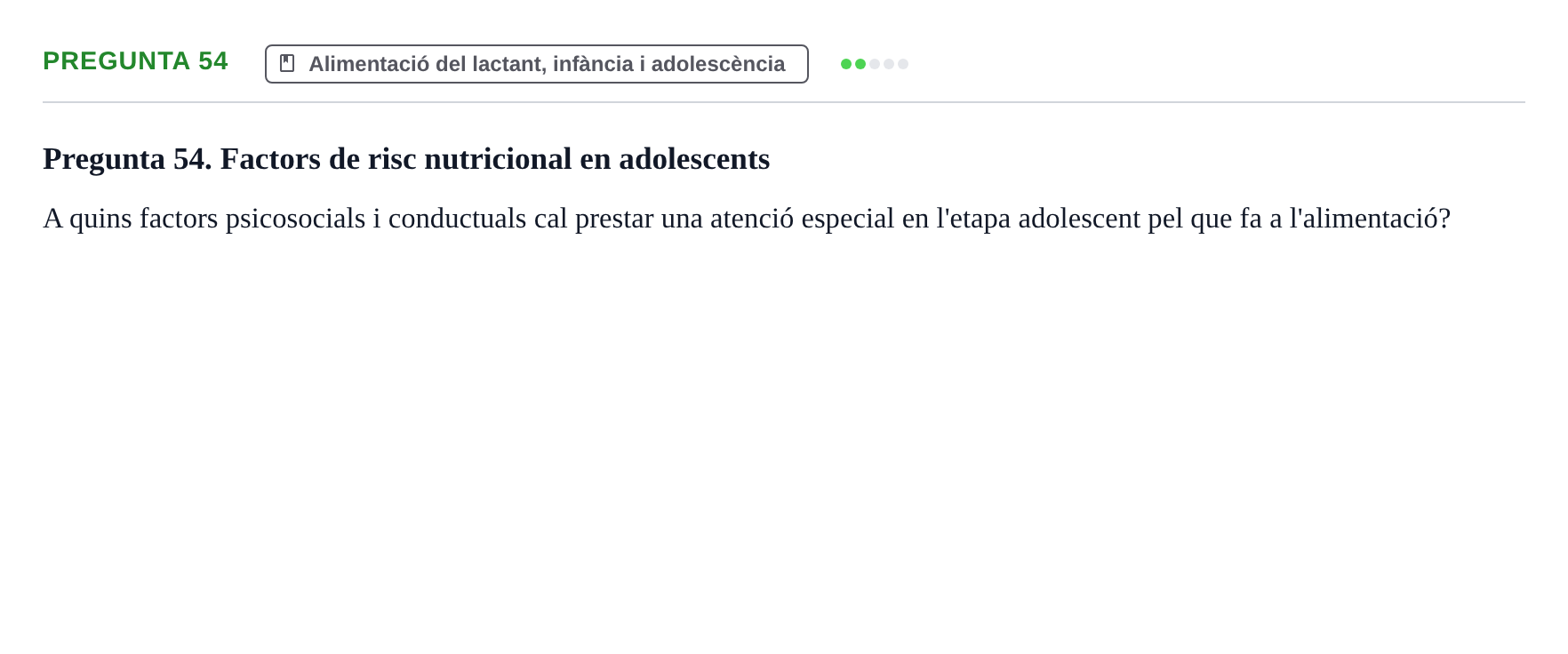 Enunciado: Pregunta 54