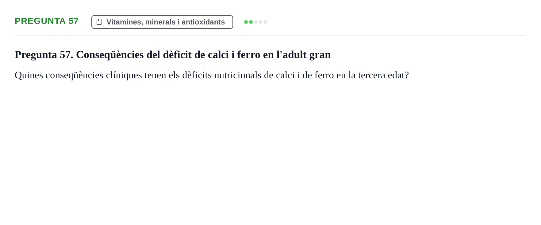 Enunciado: Pregunta 57