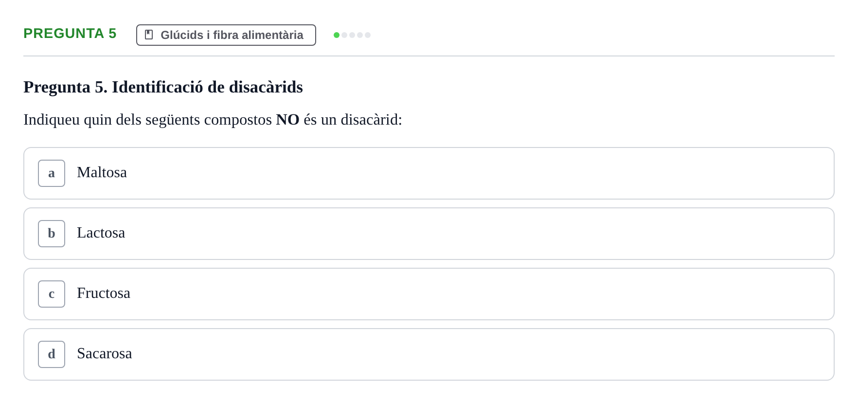 Enunciado: Pregunta 5