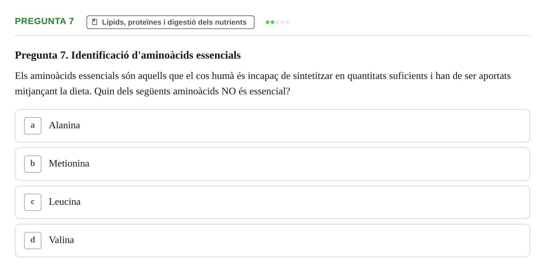Enunciado: Pregunta 7