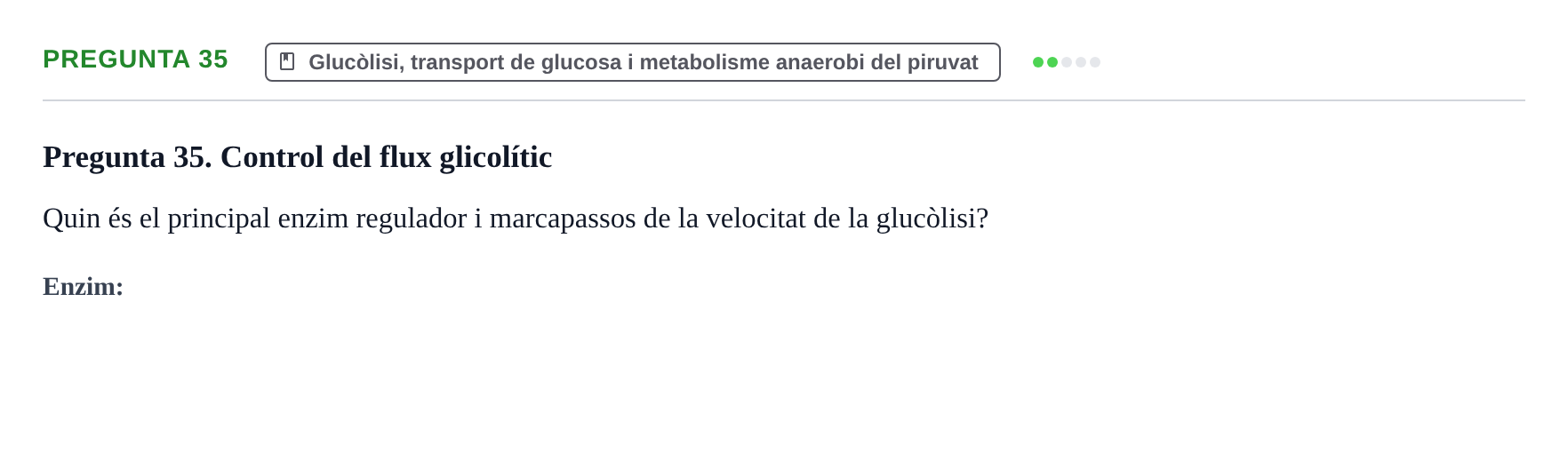 Enunciado: Pregunta 35 · bioquímica i nutrició UB 2023