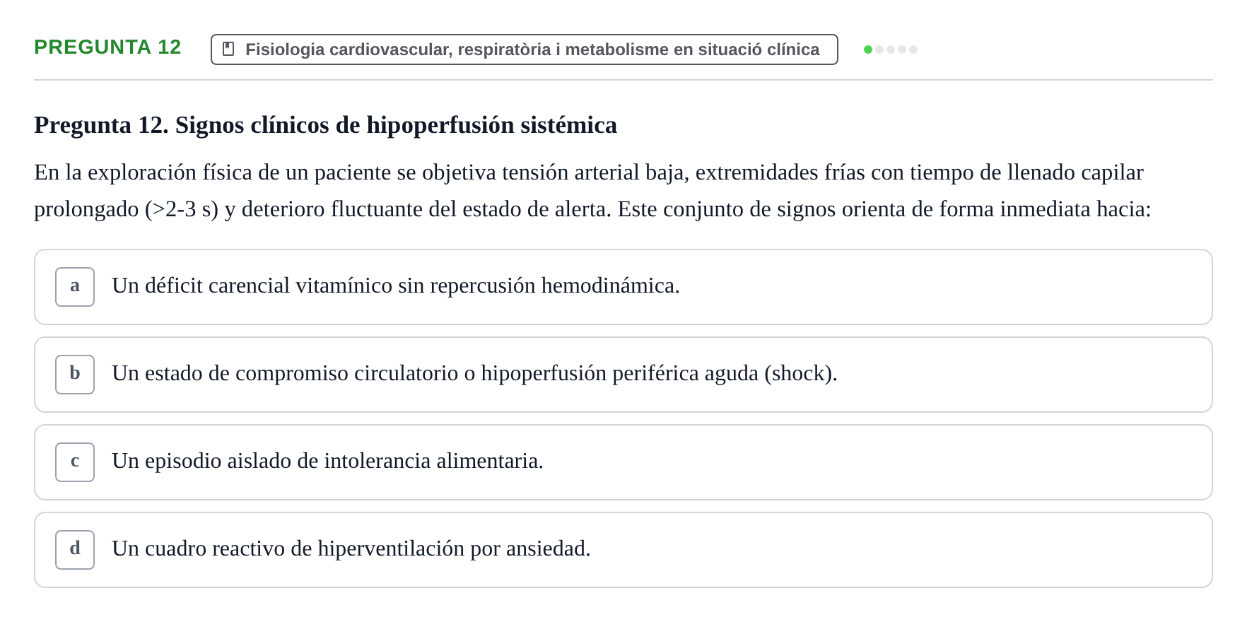 Enunciado: Pregunta 12 · bioquímica i nutrició UB Juny 2023